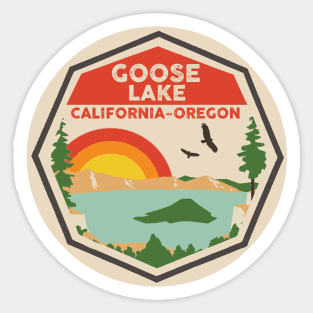 Goose Lake California-Oregon Colorful Sticker